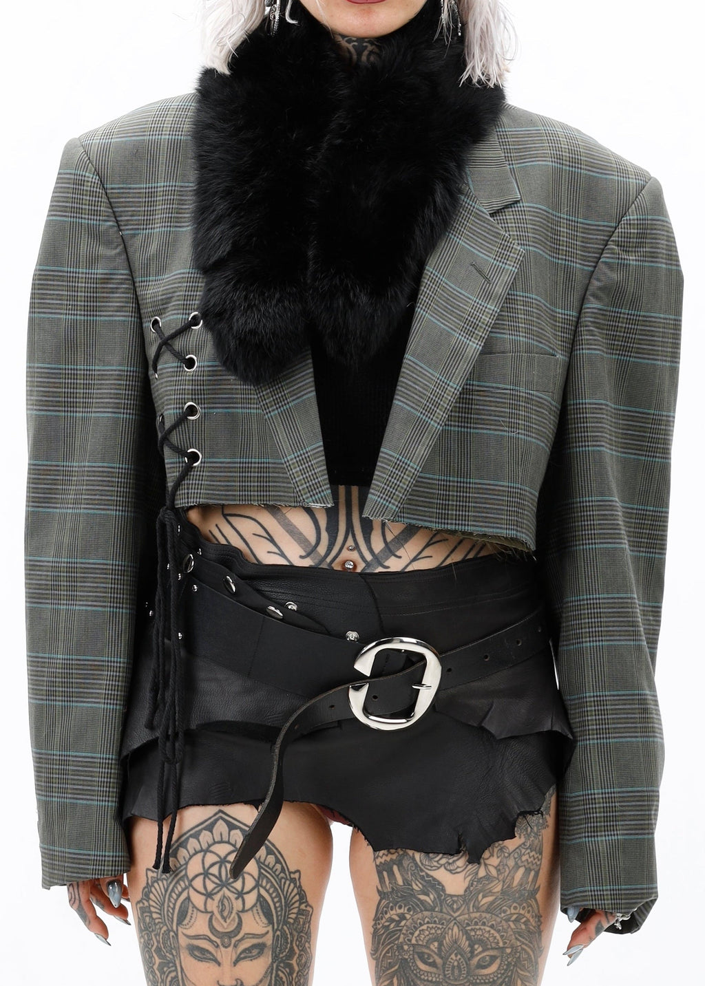 Cropped Karo Blazer