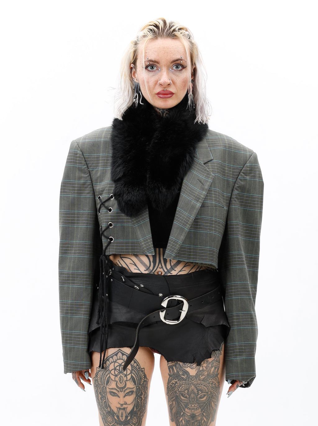 Nappa Leather Layering Skirt