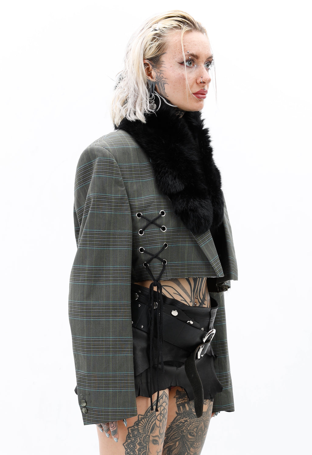 Nappa Leather Layering Skirt
