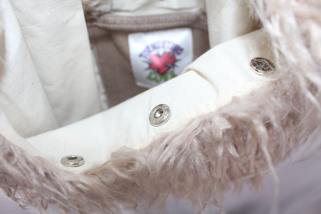 Beige Fur Bag