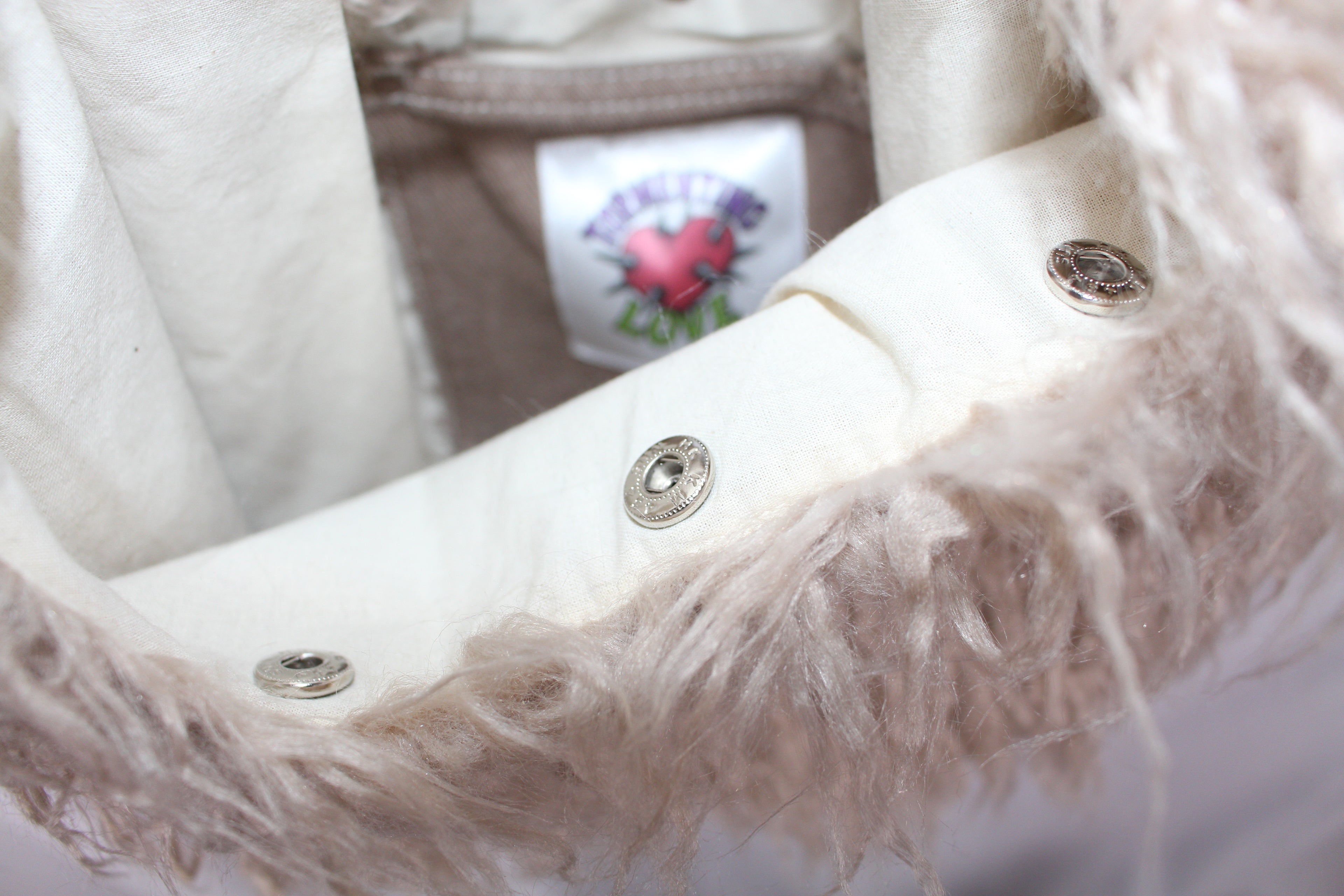 Beige Fur Bag