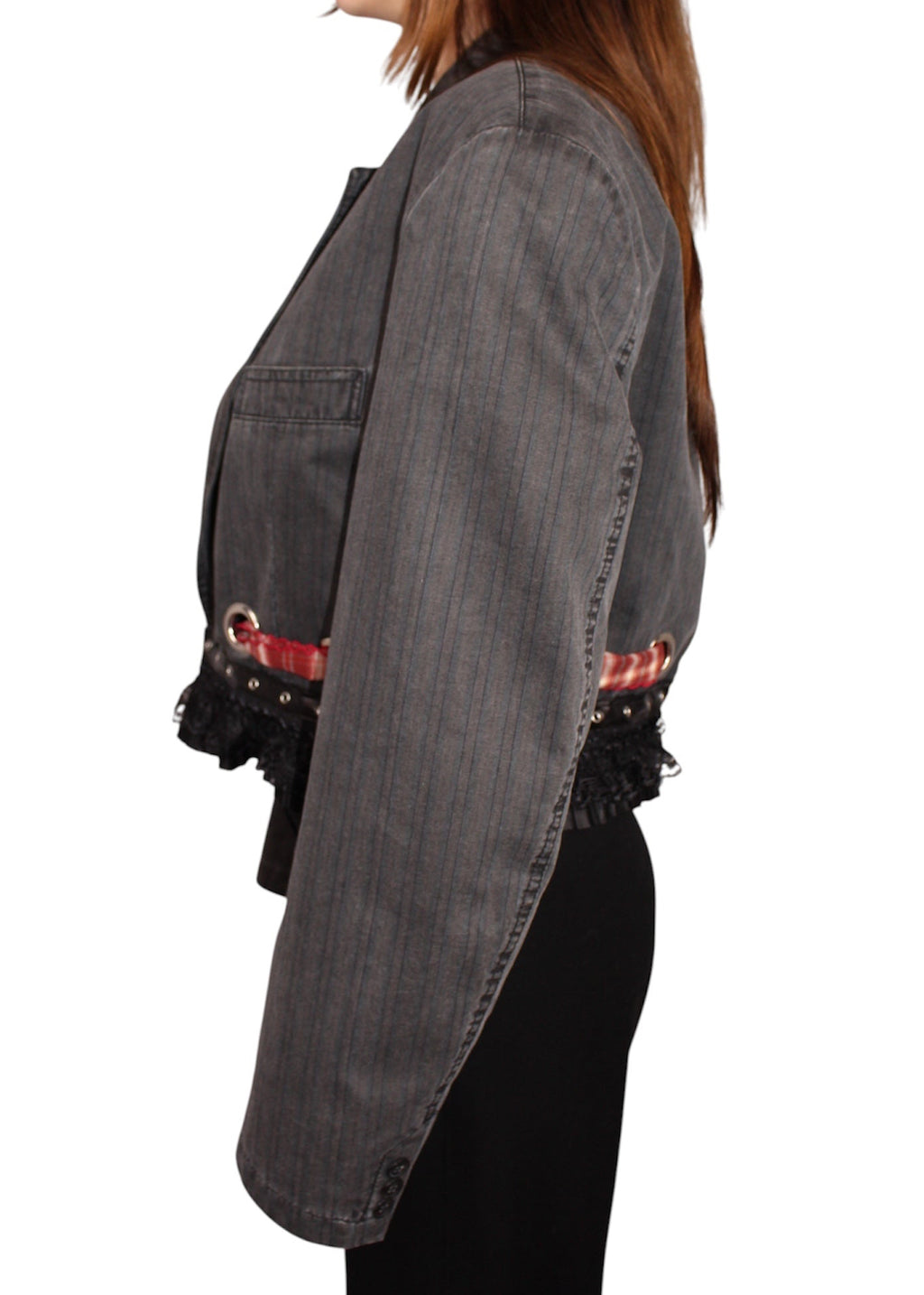 Cropped Blazer with lace