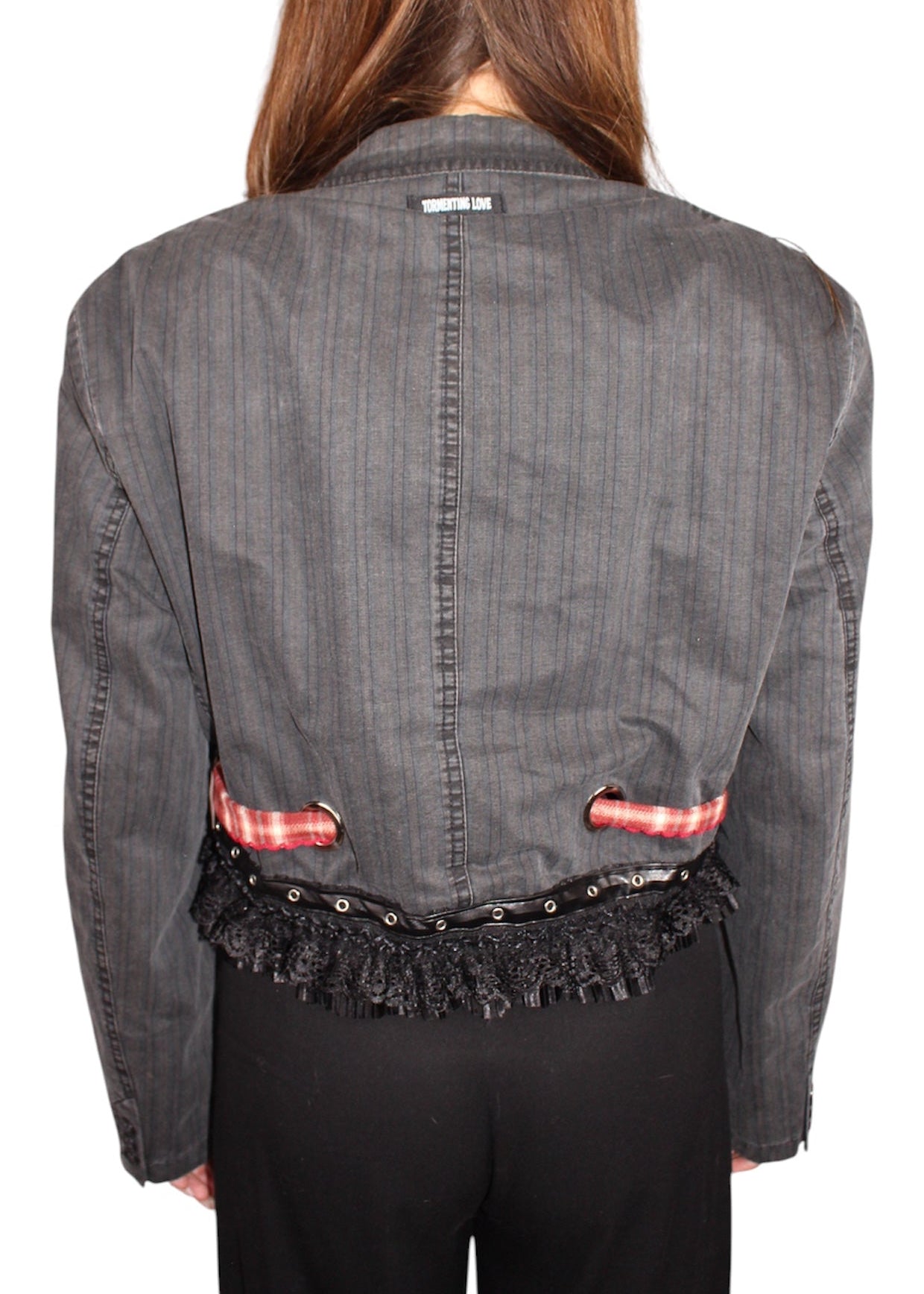 Cropped Blazer with lace