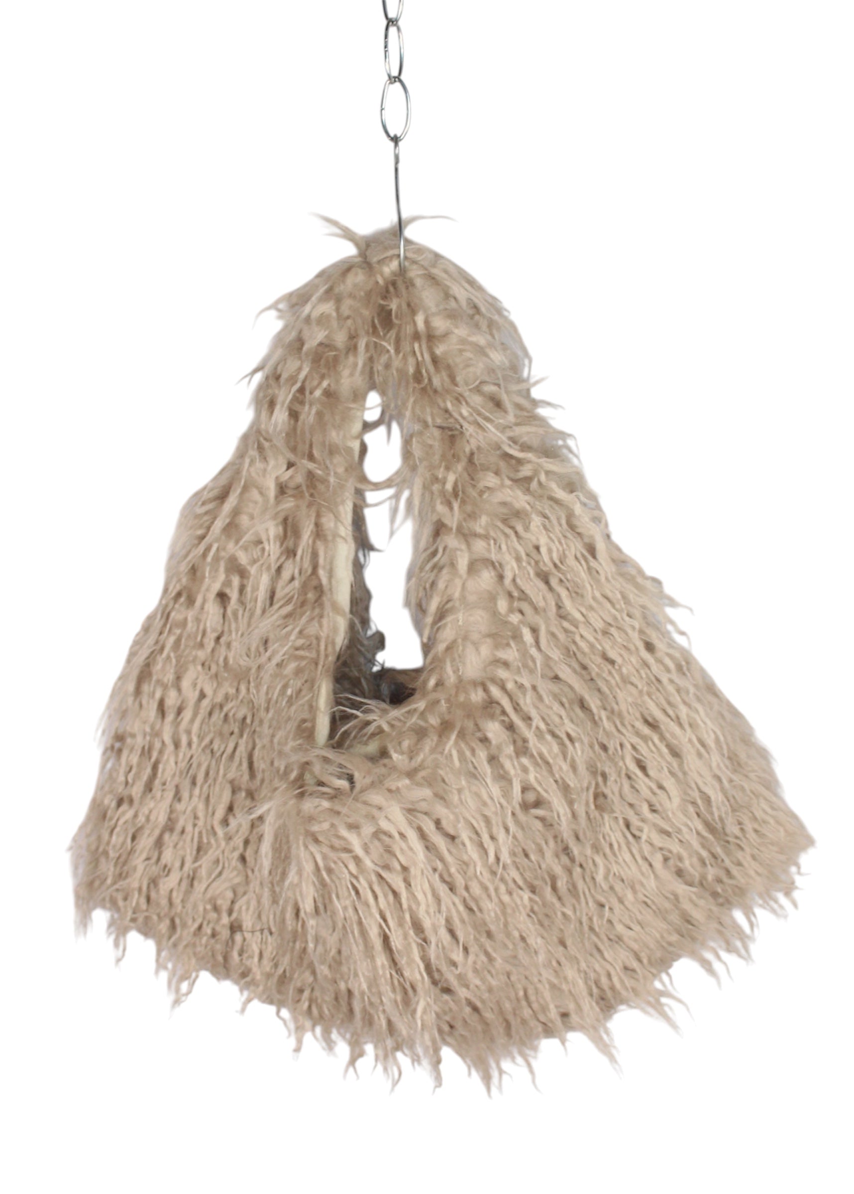 Beige Fur Bag