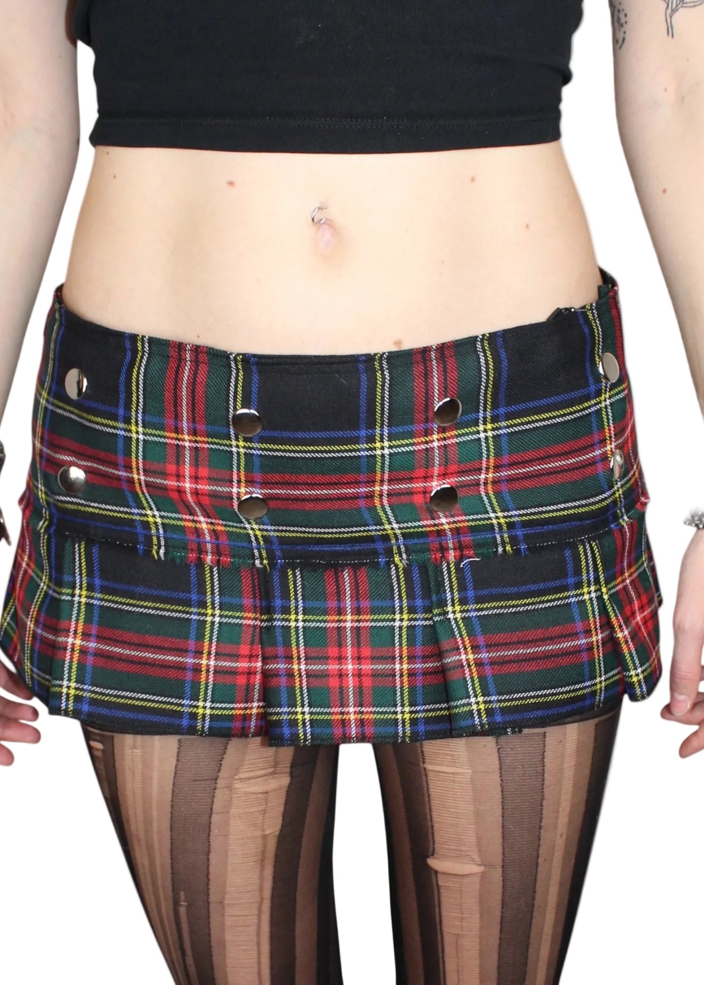 Checkered Hip Skirt