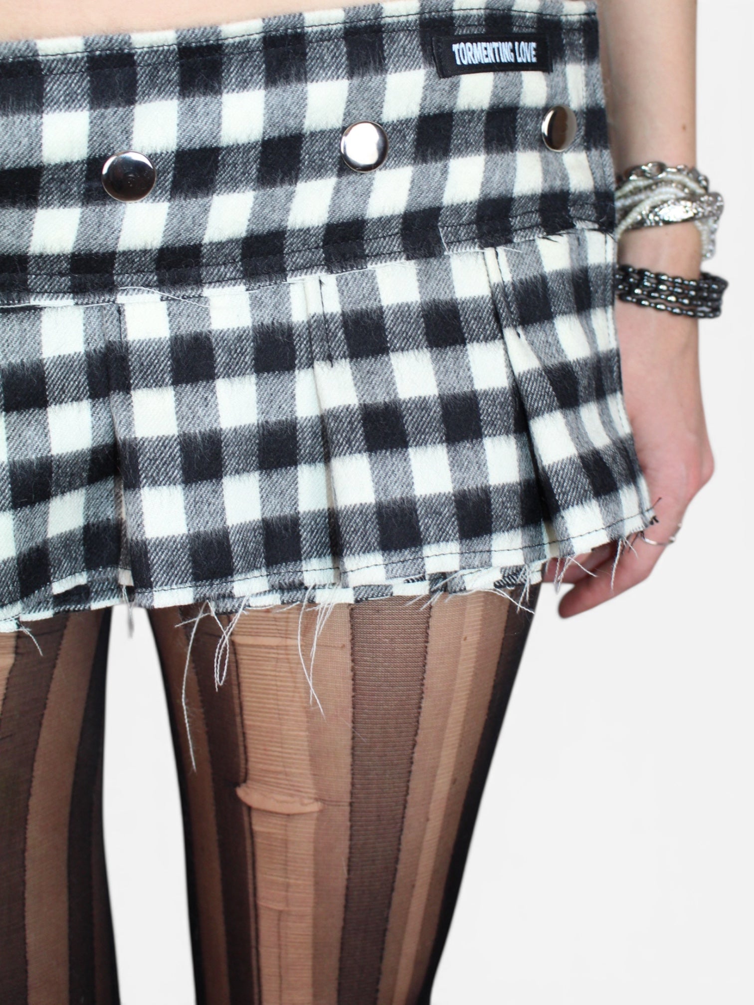Black’n White Checkered Hip Skirt